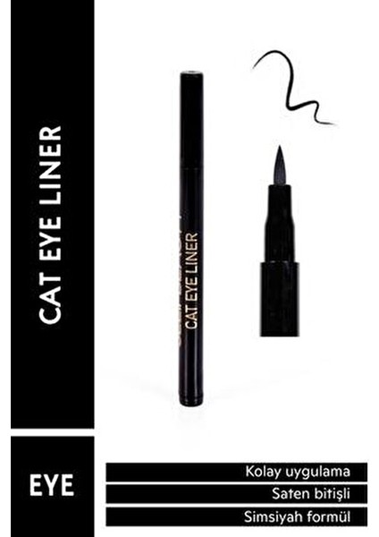 Cat Eye Art Liner Siyah Renkli Uzun Süre Kalıcı ve Suya Dayanıklı 1 Adet fiyatları