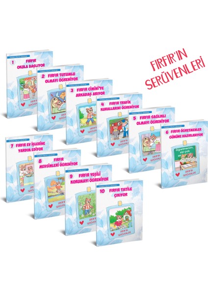 Koza 1 ve 2. sınıf Fırfırın Serüvenleri Hikaye Dizisi (10 Kitap)