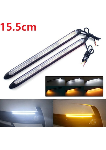 2x Evrensel LED Gündüz Koşuyor Açık Beyaz Drl Sürüş Sinyal Sistesi Sis Lambaları Amber 12V (Yurt Dışından) fiyatları