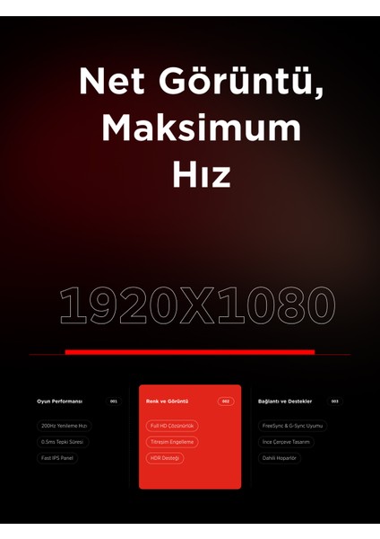 Crimson 27' 200HZ 0.5ms Fast IPS Full Hd Freesync/g-Sync Pc Gaming Monitör fiyatları