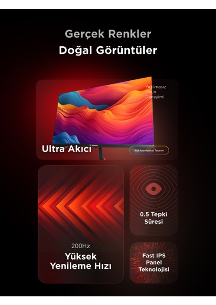 Crimson 27' 200HZ 0.5ms Fast IPS Full Hd Freesync/g-Sync Pc Gaming Monitör fırsatları