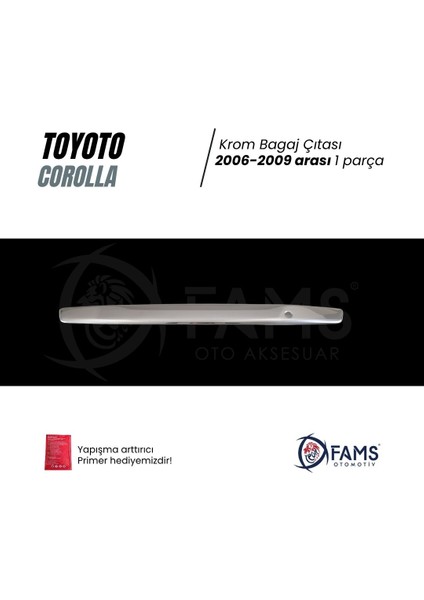 Toyota Corolla Krom Bagaj Çıtası 2006-2009 Paslanmaz Çelik fiyatları