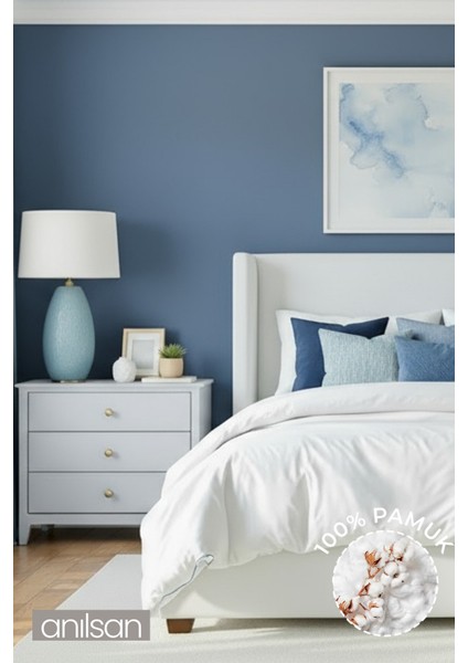 Düz Beyaz Tek Kişilik Lastikli Çarşaf Düğmeli Ranforce Nevresim Takım %100 Pamuk 1 Adet Yastık Kılıf, 63tel