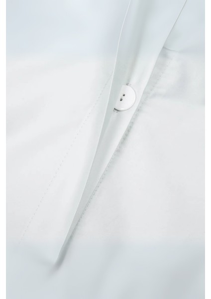 Düz Beyaz Tek Kişilik Lastikli Çarşaf Düğmeli Ranforce Nevresim Takım %100 Pamuk 1 Adet Yastık Kılıf, 63tel