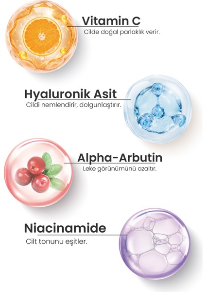 C Vitamini Aydınlatıcı Serum – Cilt Tonunu Eşitleyen, Leke Görünümünü Azaltan Parlaklık Serumu-30ML modelleri
