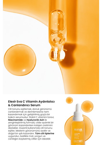 C Vitamini Aydınlatıcı Serum – Cilt Tonunu Eşitleyen, Leke Görünümünü Azaltan Parlaklık Serumu-30ML indirimleri