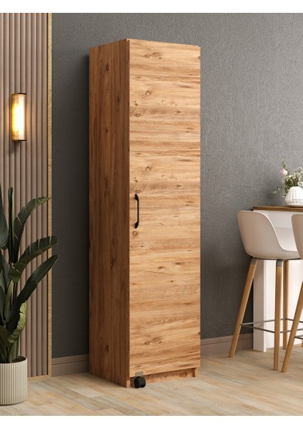 Kuzeylife Novens Çok Amaçlı Erzak-Kiler Dolabı Tek Kapaklı Çam