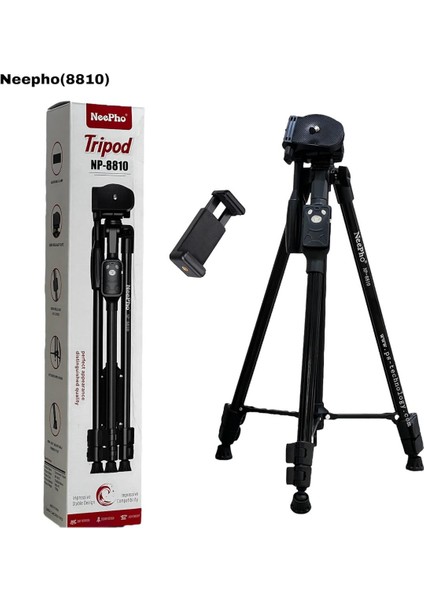 Telefon ve Fotoğraf Makinesi Takılabilen Bluetooth Kumandalı 138 cm Taşıma Çantalı Tripod