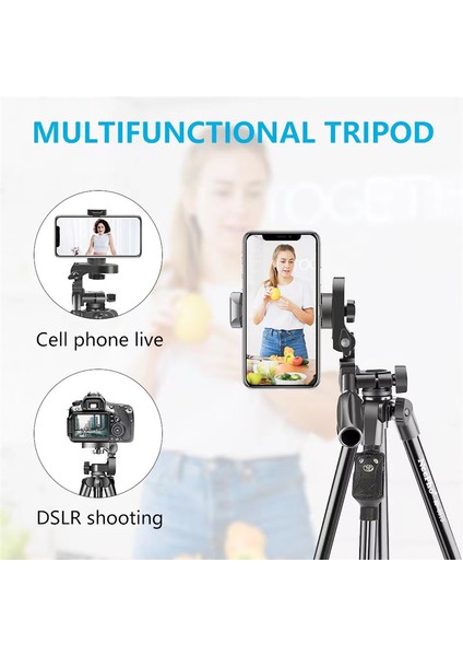 Telefon ve Fotoğraf Makinesi Takılabilen Bluetooth Kumandalı 138 cm Taşıma Çantalı Tripod modelleri