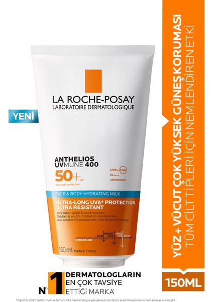 La Roche Posay Face Body Yüz Vücut Güneş Kremi Spf 50+ 150 ml