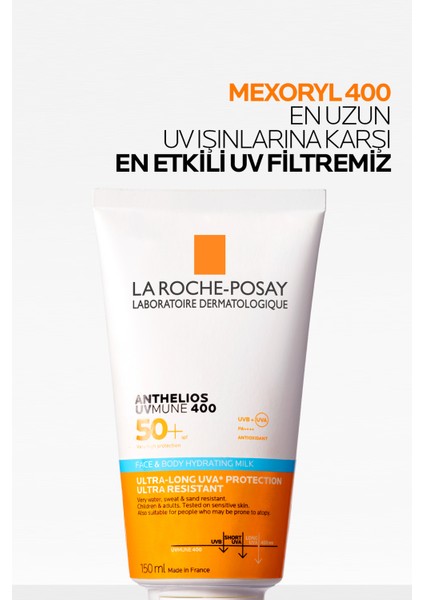 La Roche Posay Face Body Yüz Vücut Güneş Kremi Spf 50+ 150 ml fiyatları