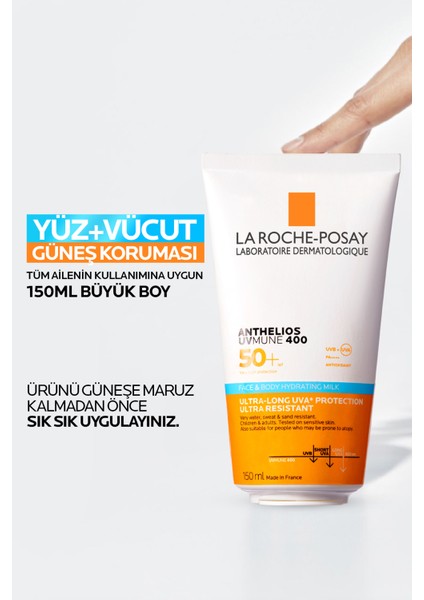 La Roche Posay Face Body Yüz Vücut Güneş Kremi Spf 50+ 150 ml modelleri