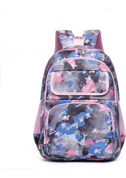 Ilkokul Öğrencileri Için Yüksek Estetik Leke Dirençli Naylon Baskılı Naylon Baskılı Çift Omuzlu Sırt Çantası (3-6. Sınıflar)-Büyük Kapasite Renk: Pembe/boyut: 15 Inç (Yurt Dışından)