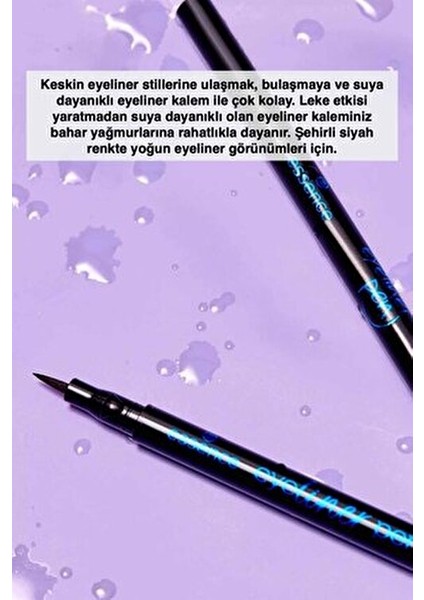 Eyeliner Kalemi Suya Dayanıklı Koyu Siyah Renkli Kolay Uygulama 01 fırsatları