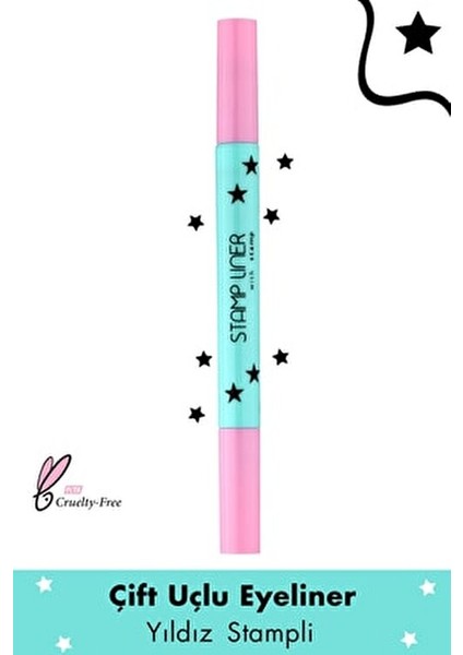 Ohmy Stamp Yıldız Şeklinde Damgalı Çift Taraflı Eyeliner Kolay Uygulama 402 indirimleri