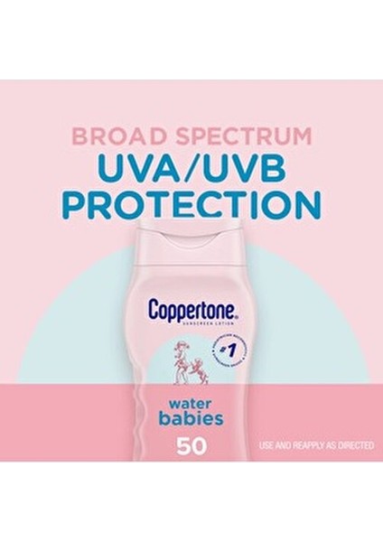 Water Babies SPF50 Güneş Losyonu Tüm Cilt Tipleri İçin 237 ml Suya Dayanıklı