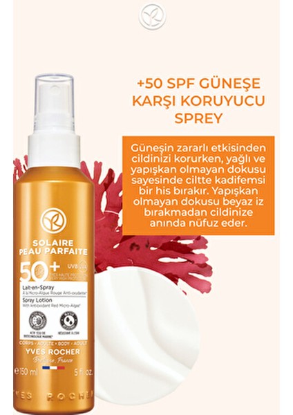 Vücut Güneş Spreyi 50+ SPF Tüm Cilt Tipleri İçin Renksiz Nemlendirici 150 Ml fiyatları