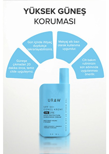 F Vitamini Güneş Kremi 50 ml 50+ SPF Suya Dayanıklı ve Nemlendirici Formül