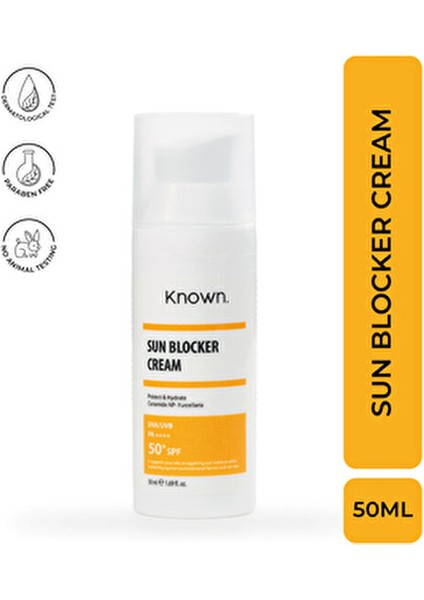 Known Güneş Koruyucu Yüz Kremi 50+ SPF Tüm Cilt Tipleri İçin Renksiz 50 ml modelleri