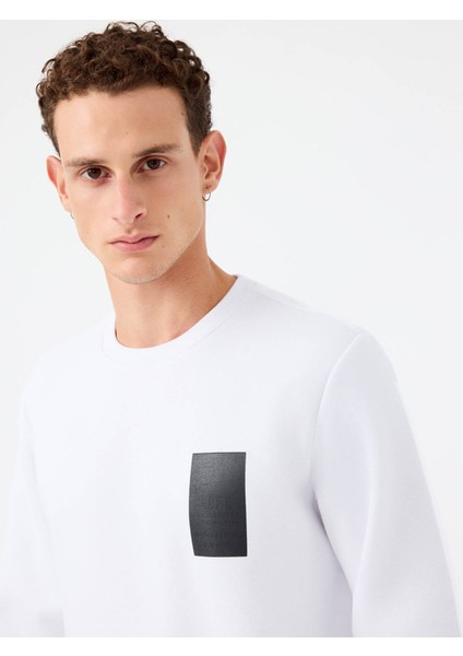 Beyaz Erkek Sweatshirt LF2041111 fırsatları