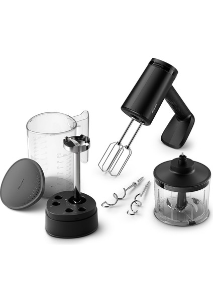 5000 Serisi Güçlü El Mikser Seti 500W, El Blender Aparatı, Doğrayıcı Aparatı, Ölçekli Akıllı