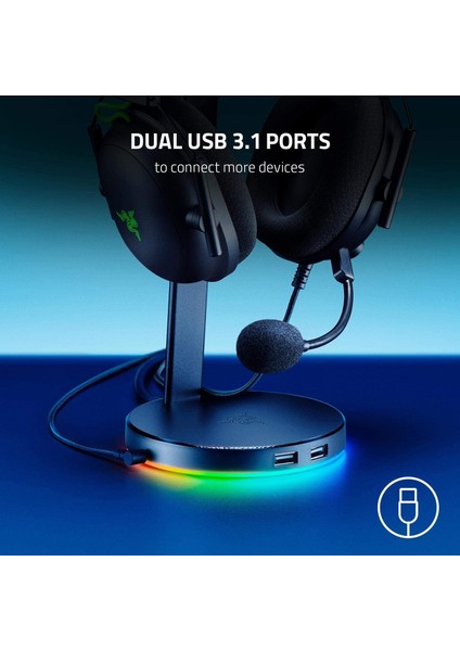 Base Station V2 Chroma - USB Hub'lı ve Rgb Aydınlatmalı Kulaklık Standı (7.1 Surround Sesli Us modelleri