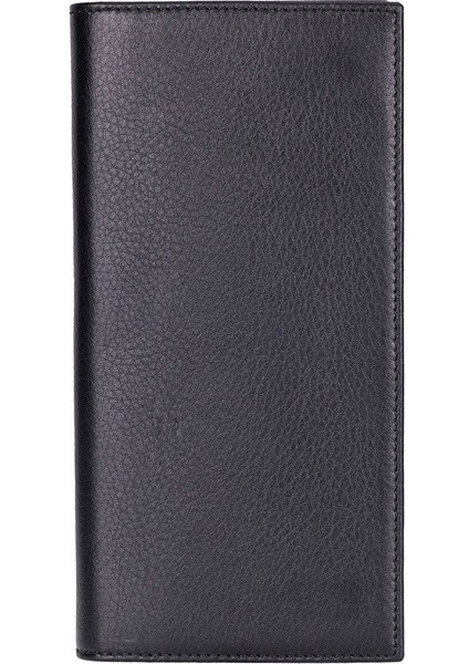 Bloomtenuta Obsidian Black – Hakiki Deri Cüzdan & Telefon Çantası