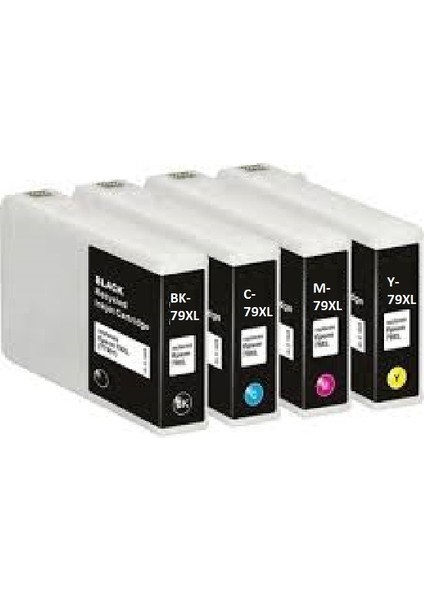 79XL T7901/T7904 Muadil Kartuş Seti Epson WF-5690 WF-5690 WF-5190 WF-5620 5110 4640 Yazıcılarla Uyumlu (T7911-T7914) modelleri