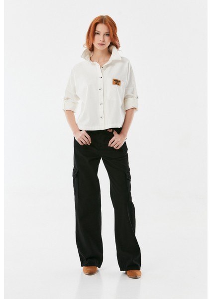 Kadın Kolları Apoletli Gabardin Gömlek Ceket fiyatları