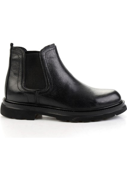 Siyah Hakiki Deri Erkek Bot & Bootie E02905004240