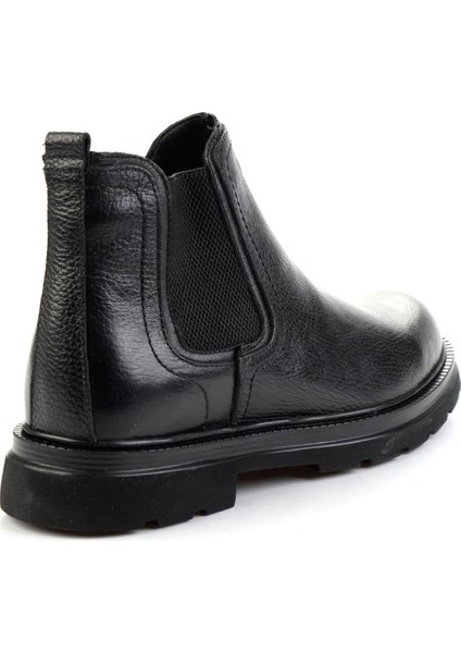 Siyah Hakiki Deri Erkek Bot & Bootie E02905004240 modelleri
