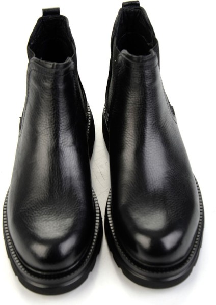 Siyah Hakiki Deri Erkek Bot & Bootie E02905004240 fırsatları