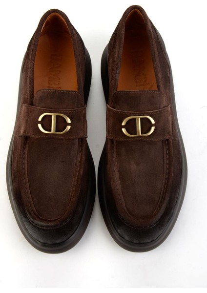 Kahve Hakiki Deri Erkek Loafer Ayakkabı E01901600402 fırsatları