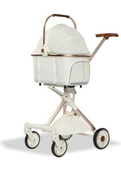 Depomix Eurodog Katlanabilir Köpek Arabası Beyaz 80,5X48,5X112 cm