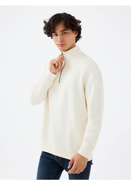 Ekru Erkek Sweatshirt LF2040575