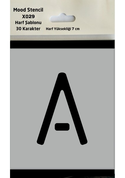 Stencil Harf Boyama Şablonu X029