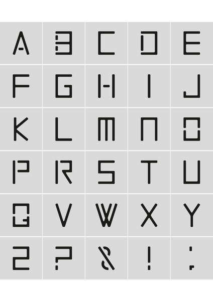 Stencil Harf Boyama Şablonu X029 fiyatları