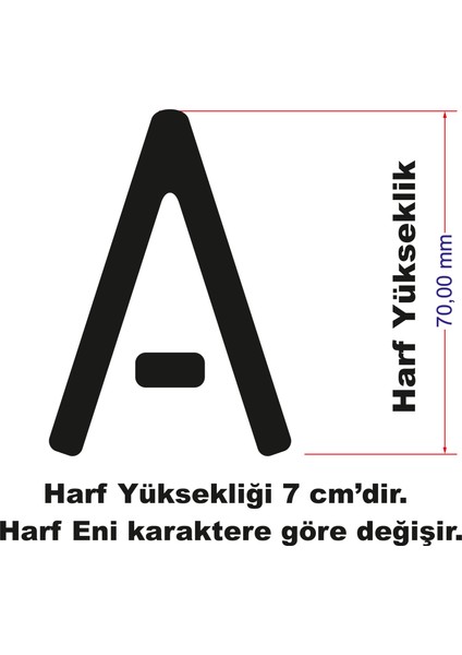 Stencil Harf Boyama Şablonu X029 modelleri