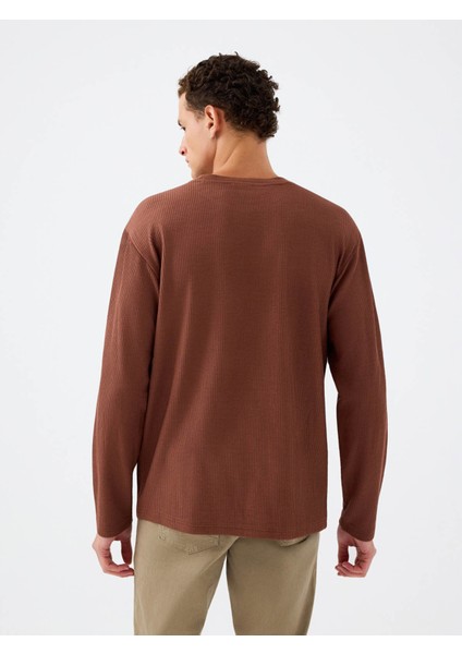 Kahverengi Erkek Sweatshirt LF2037183 modelleri