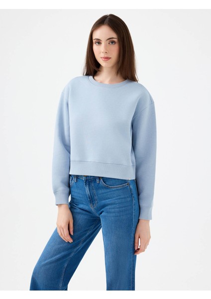 Açık Mavi Kadın Sweatshirt LF2041105