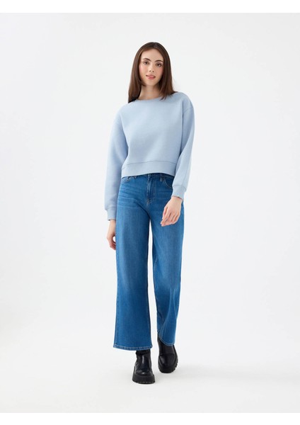 Açık Mavi Kadın Sweatshirt LF2041105 fiyatları