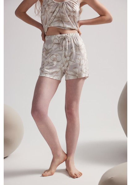 Kadın Viskon Ip Askılı V Yaka Atlet Şortlu Pijama Takımı indirimleri