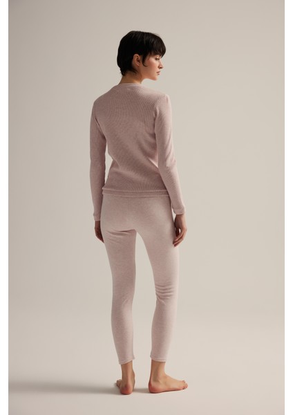 Kadın Pamuklu Örme Uzun Kollu T-Shirt Taytlı Takım fırsatları