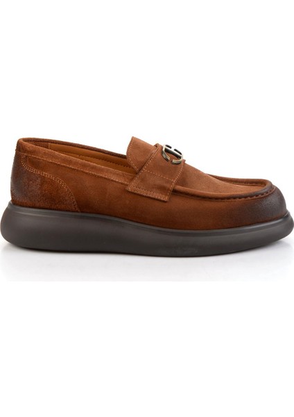 Taba Hakiki Deri Erkek Loafer Ayakkabı E01901600402
