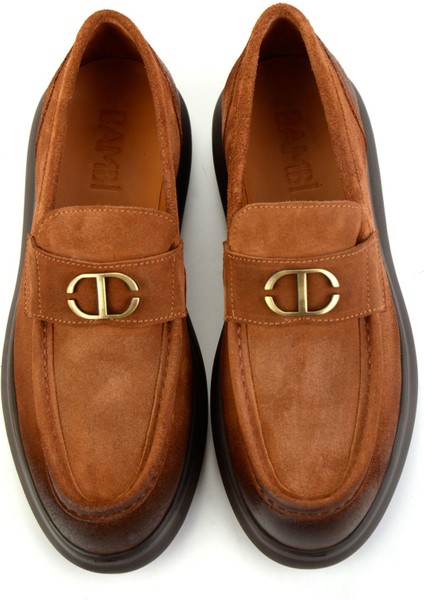 Taba Hakiki Deri Erkek Loafer Ayakkabı E01901600402 fırsatları