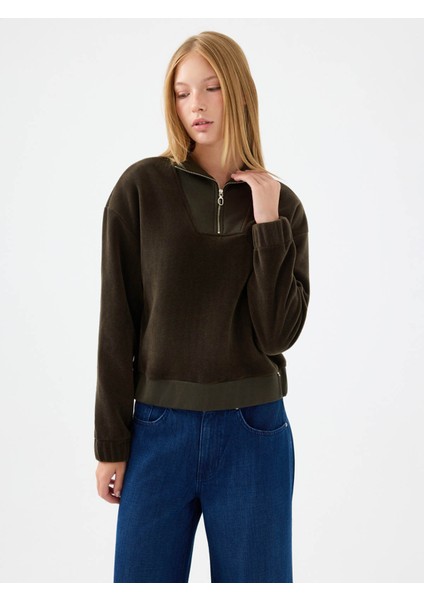 Haki Kadın Sweatshirt LF2040640