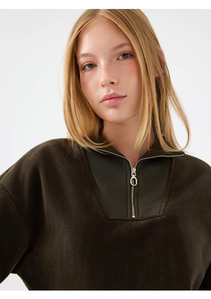 Haki Kadın Sweatshirt LF2040640 fırsatları