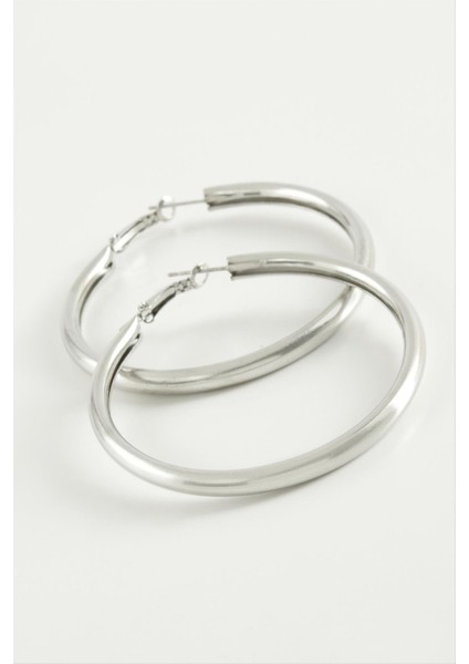 Wizard Boru Halka Küpe 4,5 Cm-Gümüş Rengi fiyatları