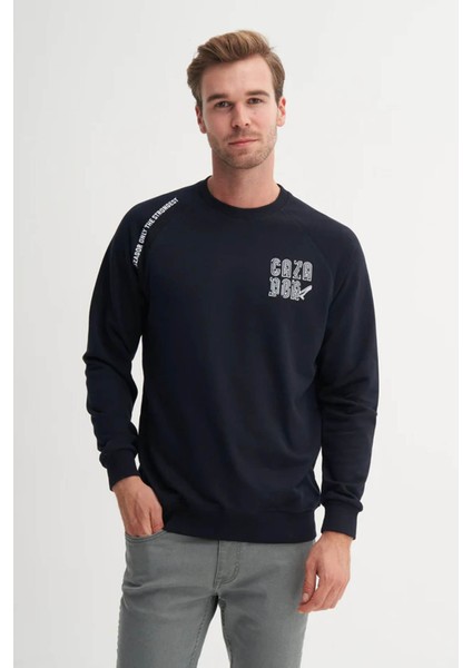 Dynamic Regular Fit Mevsimlik 3 Iplik Lacivert Erkek Sweatshirt 53320