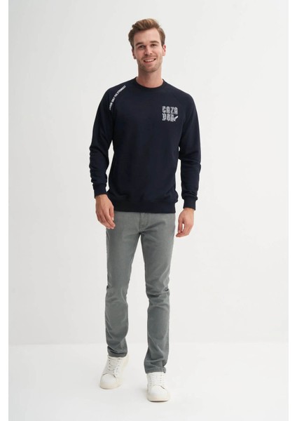 Dynamic Regular Fit Mevsimlik 3 Iplik Lacivert Erkek Sweatshirt 53320 fiyatları